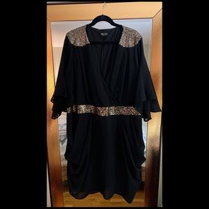 City Chic Sequin Wrap Dress size 22/24
